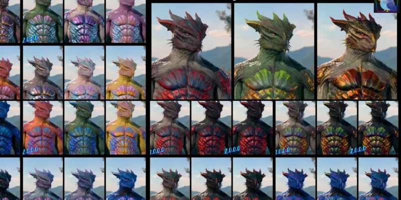P4 恶龙皮肤颜色 (P4 Dragonborn Scale Colours)
