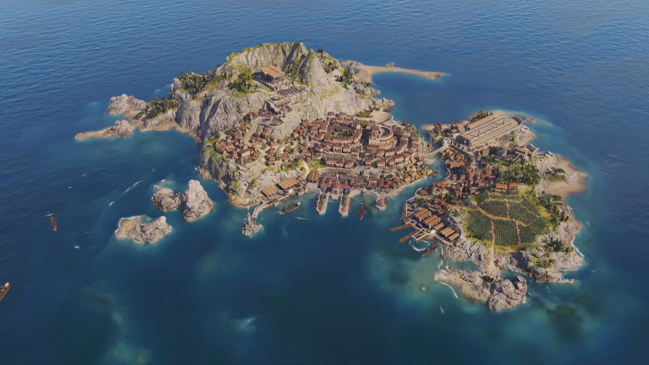 罗马帝国的美丽海岸线与斑斓水域