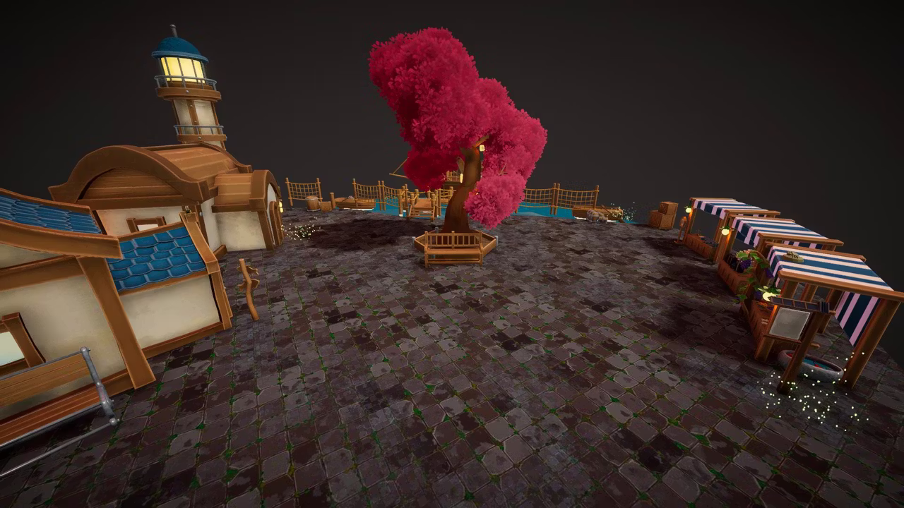 复古木制交易港口