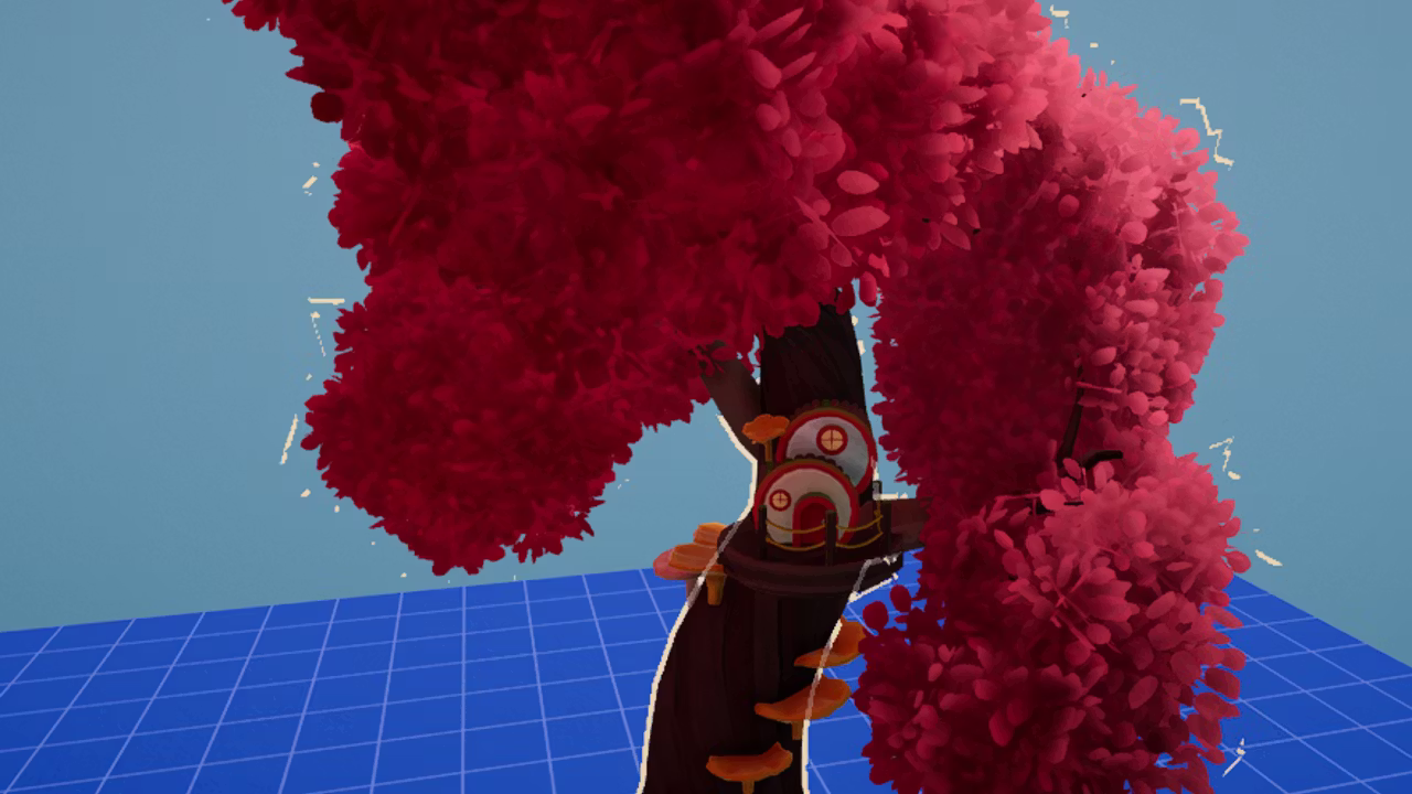 树屋中的蘑菇小屋