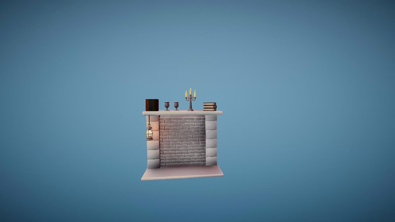 复古壁炉温暖角落