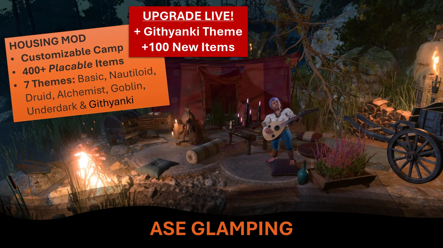 ASE 户外露营 – 第一季场景 – 玩家营地住房 (ASE Glamping -Act 1 Sets- Player Housing for Camp)