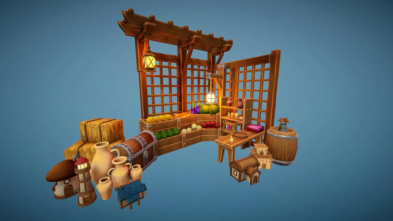 复古户外市集购物篮