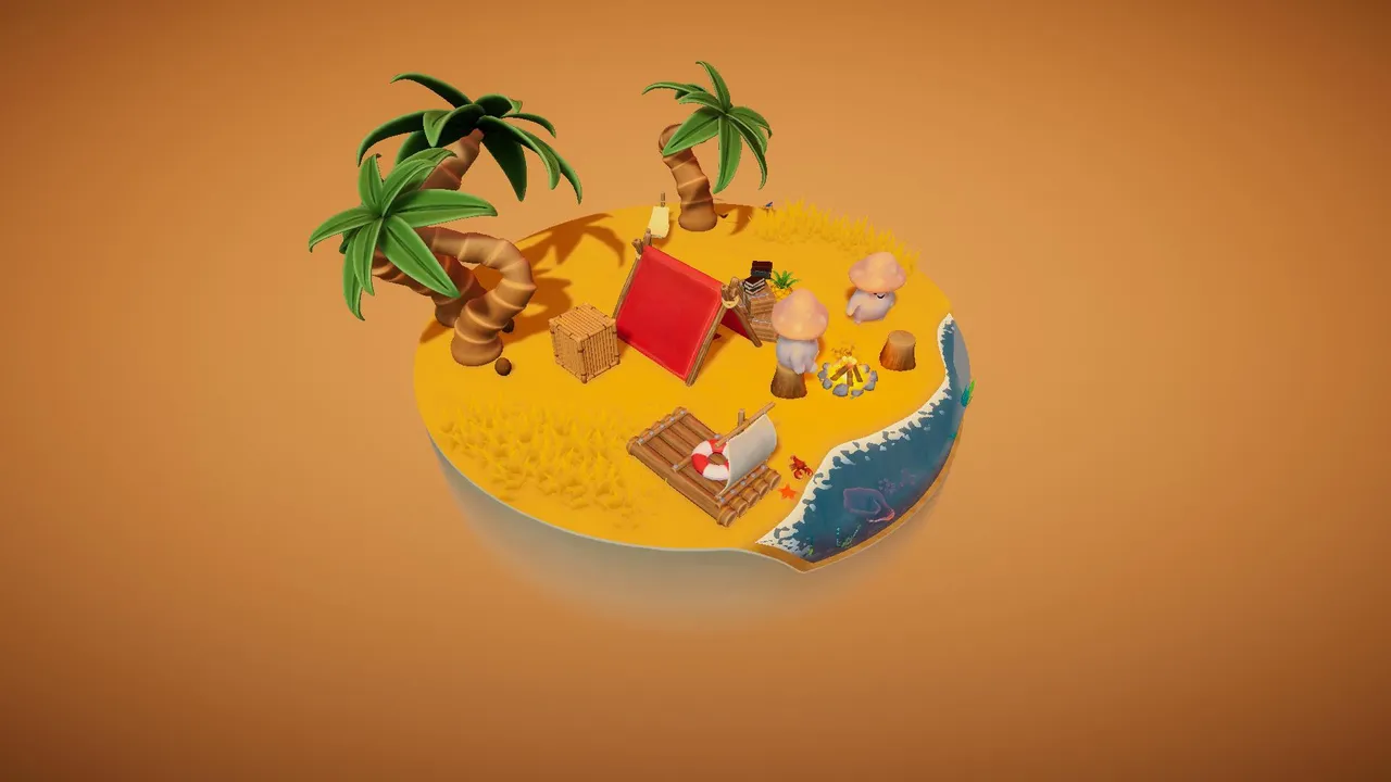 海岛小屋休闲时光