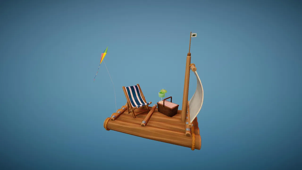 温暖小岛上的可爱刺猬筏子